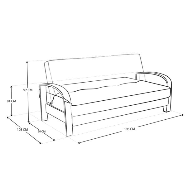 Sofa Cama Violanti Muebles Modelo SC-237 ISO