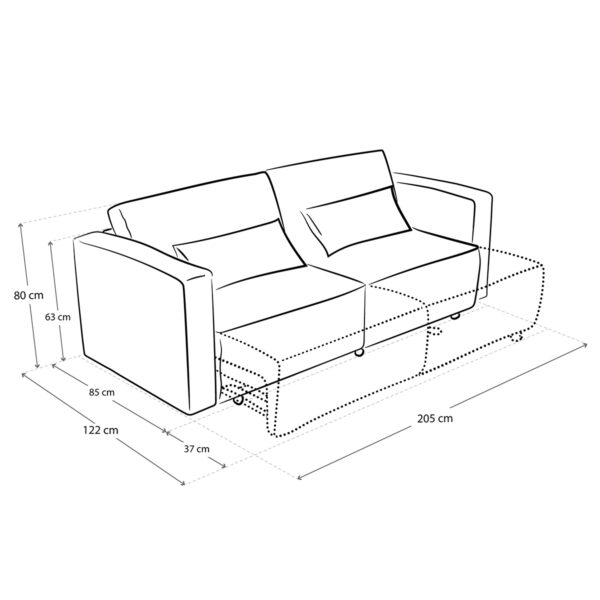Sofá Cama Violanti Muebles Modelo SC-601 ISO