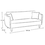 Sofá Cama Violanti Muebles Modelo SC-606.5 ISO