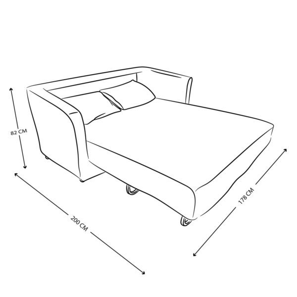 Sofá Cama Violanti Muebles Modelo SC-609 ISO2