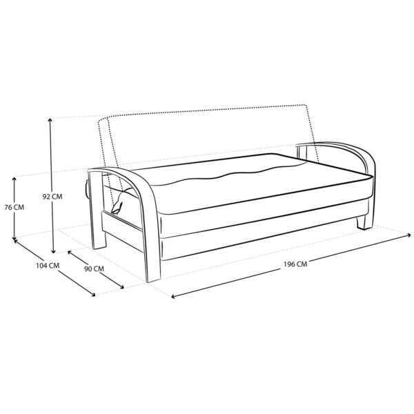 Sofá Cama Violanti Muebles Modelo SCE-608 ISO