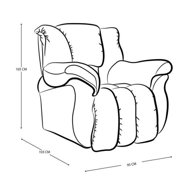 Reclinable Violanti Muebles Modelo SRB-221 ISO