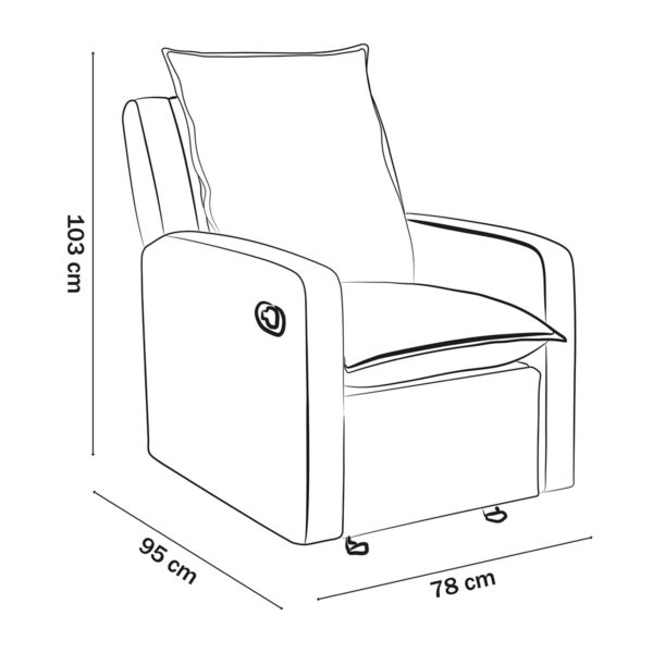 Sillón Reclinable Violanti Muebles Modelo SRB-245 ISO