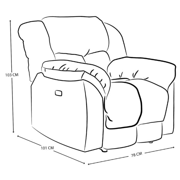 Sillon Reclinable Violanti Muebles Modelo SRBX-257 ISO