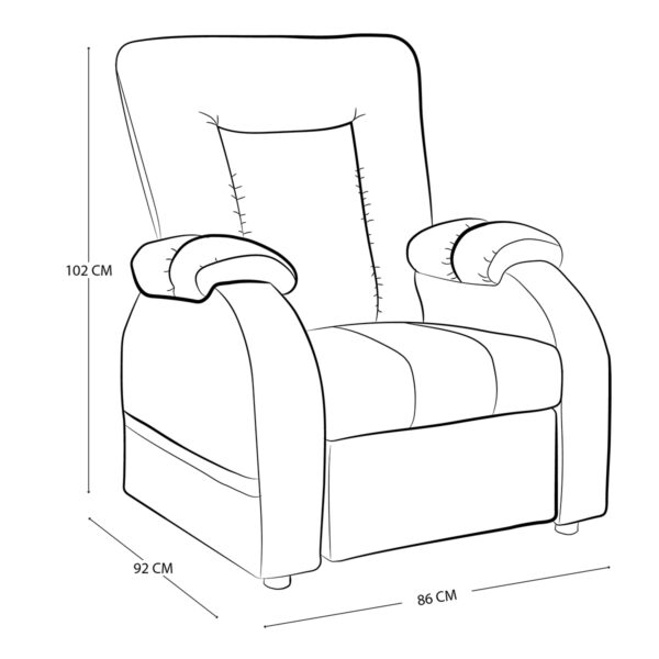 Sillón Reclinable Violanti Muebles Modelo SRE-242 ISO