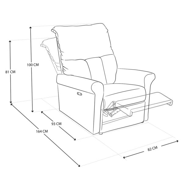 Reclinable Violanti Muebles Modelo SRBEX-250 ISO